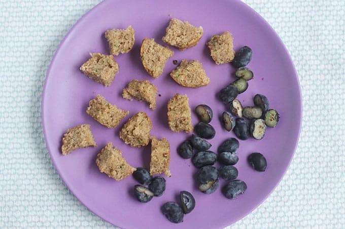 diced-zucchini-muffins-on-purple-plate