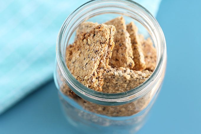 homemade granola bars in storage container
