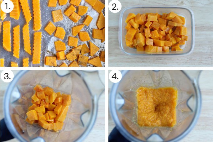 how to make butternut squash puree step by step