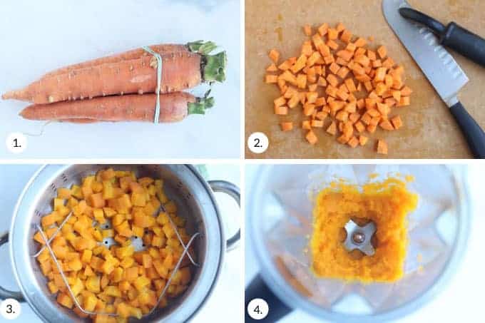 how to make carrot puree step by step process