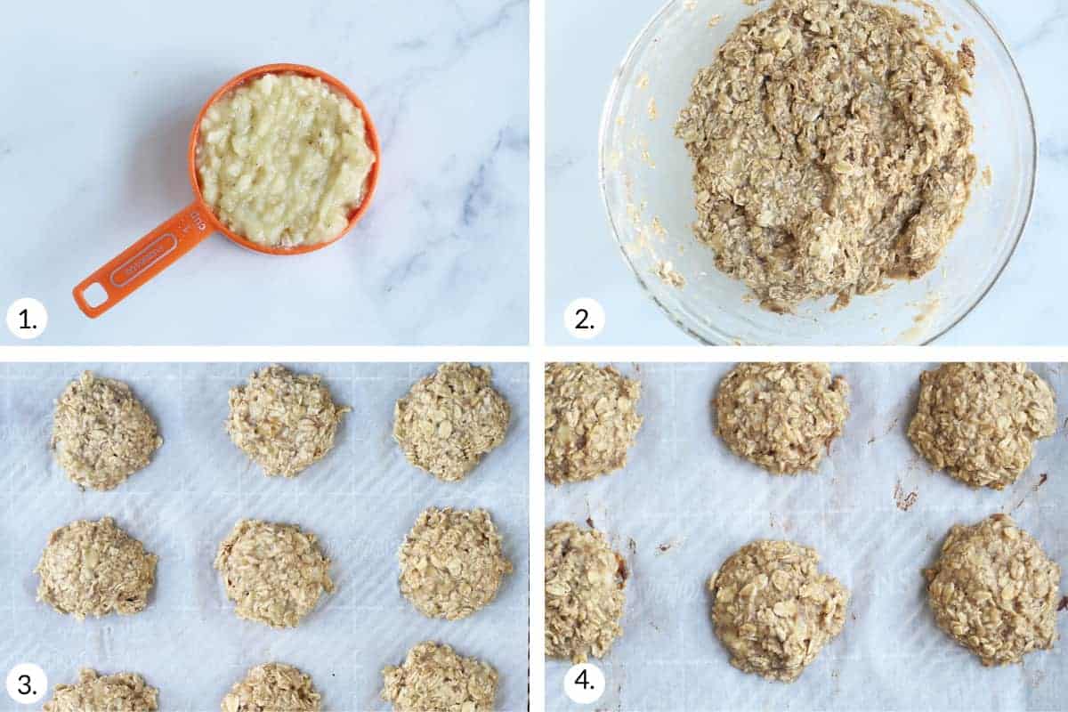 how to make banana cookies step by step