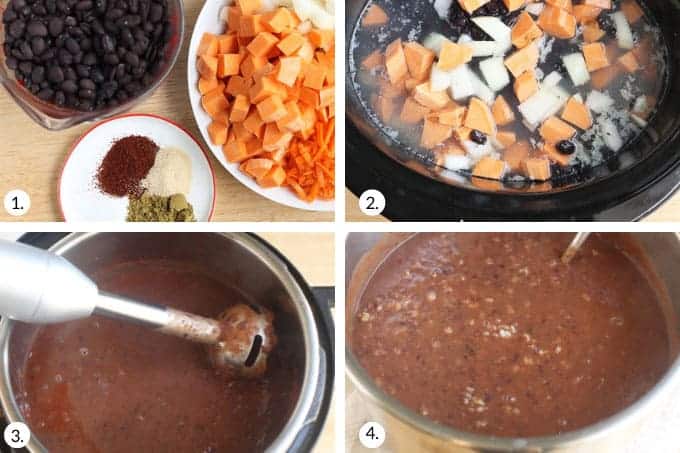 how to make slow cooker black bean soup step by step.