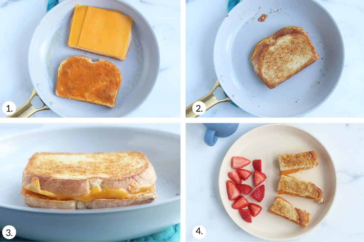 how to make veggie grilled cheese step by step