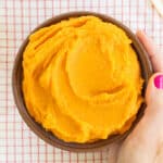 bowl of healthy mashed sweet potatoes.