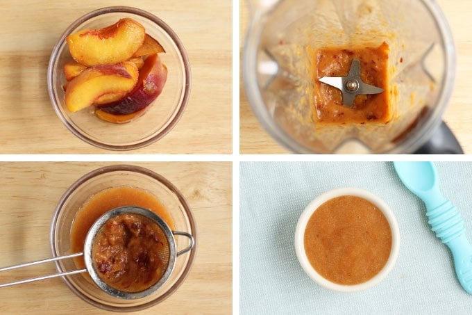 how to make peach puree baby food