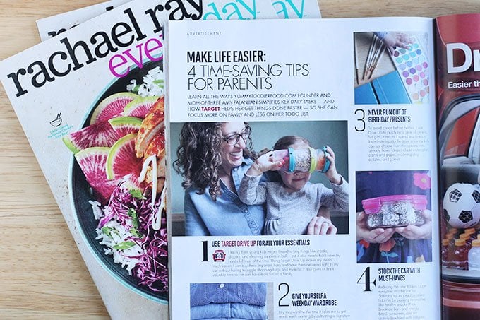 rachel ray magazine with Amy on table